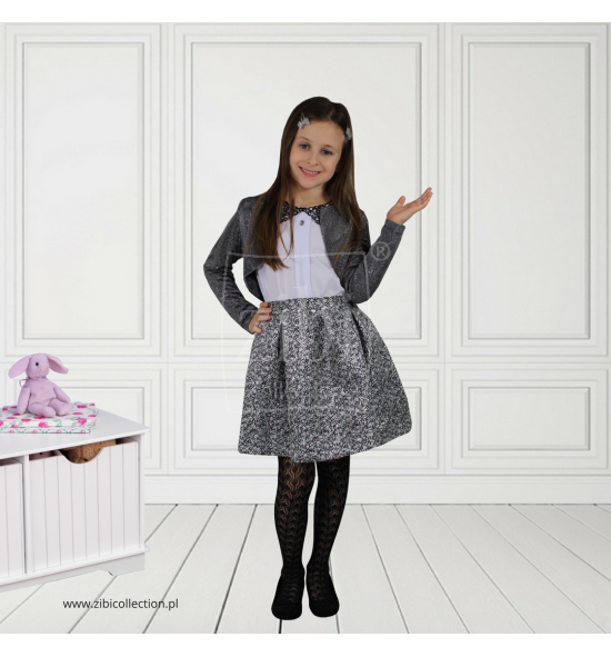 Srebrne bolerka eleganckie 128-158 - 6 sztuk